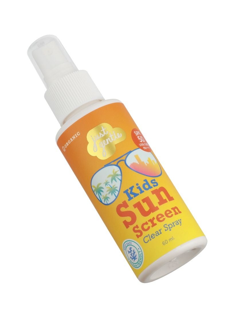 Just Gentle Kids Sunscreen Clear Spray SPF 50 PA+++ Reef Safe Non Nano - Reef safe & Ocean friendly. Suitable for kids 3 years +