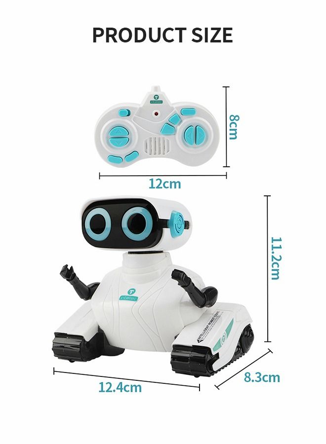 Remote Control Robot Toys, 2.4GHz Rechargeable RC Robots for Kids with Flexible Head & Arms, Dance Moves, Music and LED Eyes, Birthday Gifts for Children Boys Girls