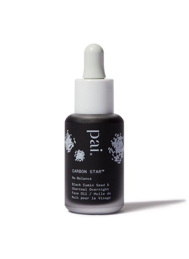 Organic Carbon Star Detoxifying Overnight Face Oil | Natural Vegan Sensitive Skincare (1 Fl Oz | 30 Ml)