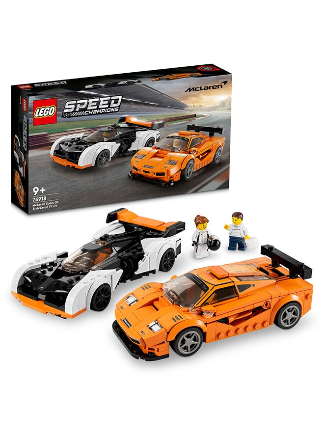 581-Piece Speed Champions McLaren Solus GT & McLaren F1 LM Building Toy Set 76918