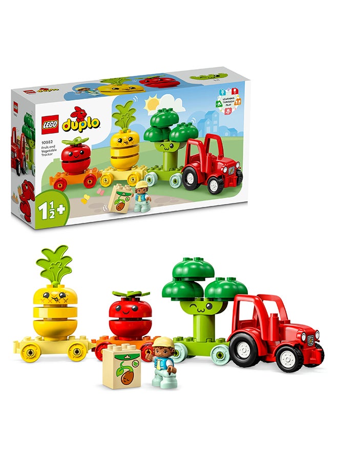 LEGO 10982 DUPLO My First Fruit and Vegetable Tractor Building Toy Set (19 Pieces)