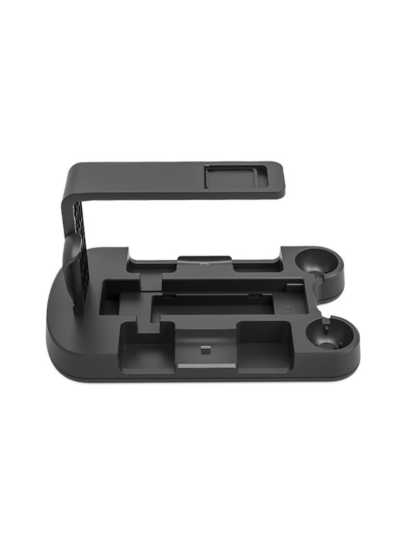 PSVR Charging Stand, with PS5 Controller Charging Station, for Displaying PS VR Headset and Processor, with Led Indicator, 2 Magnetic Clasp and Type-C Cable, Black
