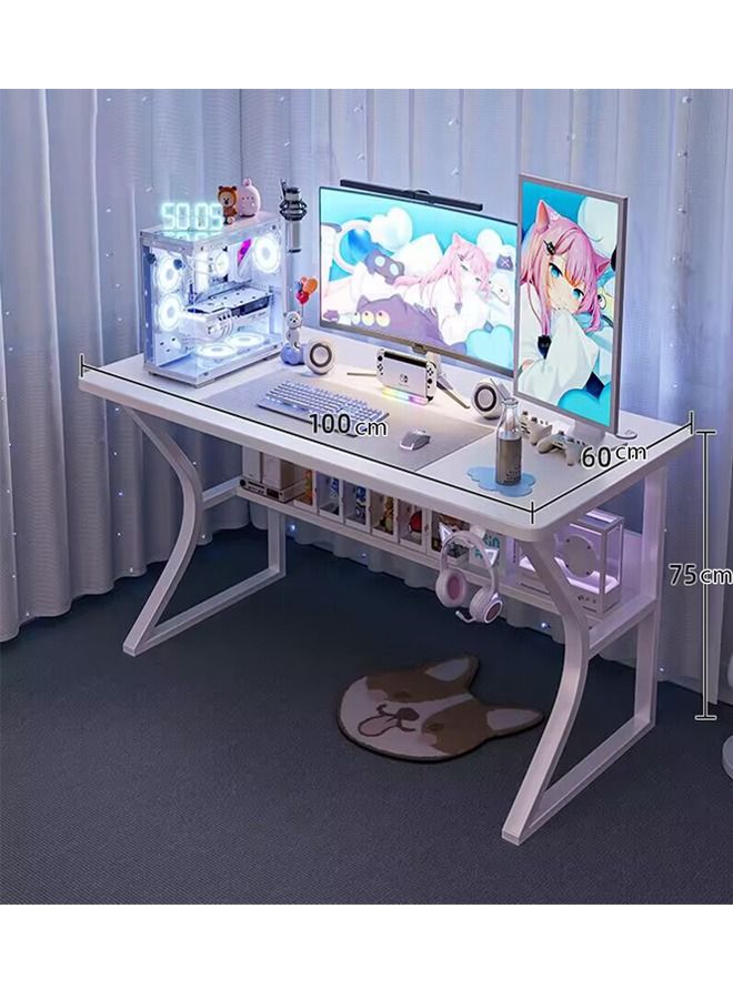 Computer Desk,for Home Office,Sturdy Writing Workstation,Gaming Desk100X75X60 Cm White