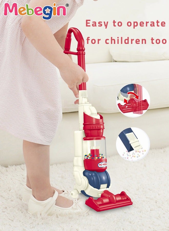4 in 1 Electric Kids Vacuum Cleaner Toy for Toddler with Lights and Sounds Pretend Play Toy Vacuum Cleaner Toddler Best Gift for Boys and Girls