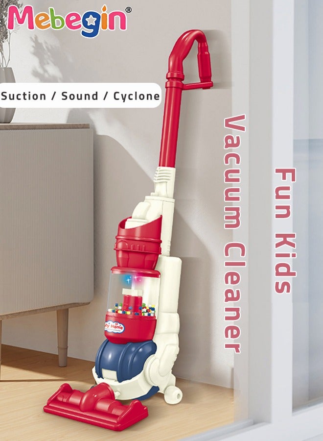 4 in 1 Electric Kids Vacuum Cleaner Toy for Toddler with Lights and Sounds Pretend Play Toy Vacuum Cleaner Toddler Best Gift for Boys and Girls