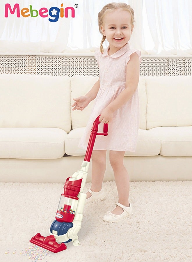 4 in 1 Electric Kids Vacuum Cleaner Toy for Toddler with Lights and Sounds Pretend Play Toy Vacuum Cleaner Toddler Best Gift for Boys and Girls