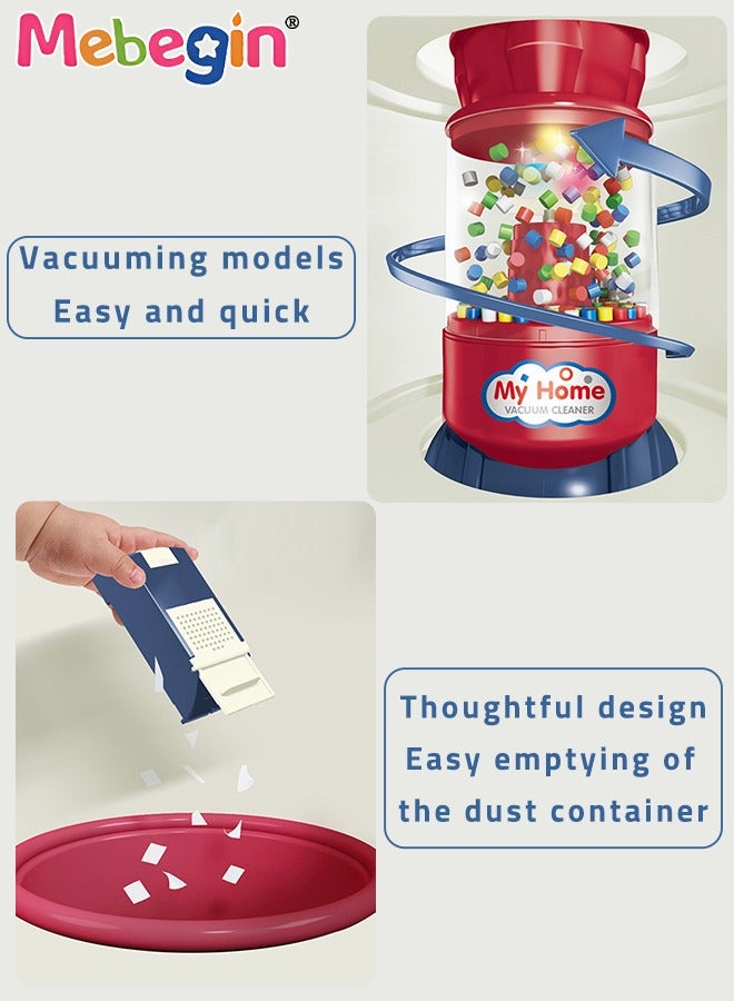 4 in 1 Electric Kids Vacuum Cleaner Toy for Toddler with Lights and Sounds Pretend Play Toy Vacuum Cleaner Toddler Best Gift for Boys and Girls