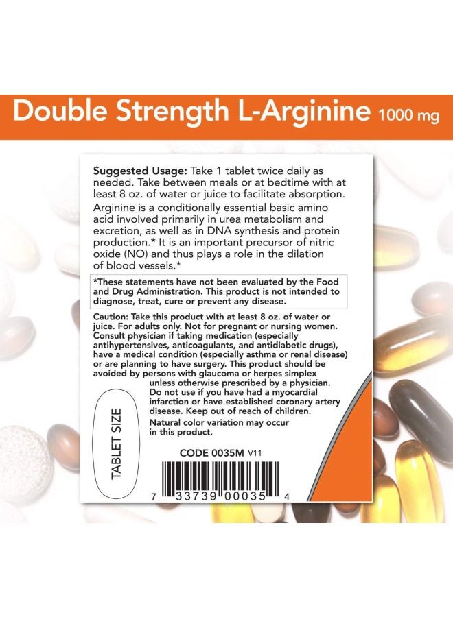 Double Strength L-Arginine Amino Acid Tablets