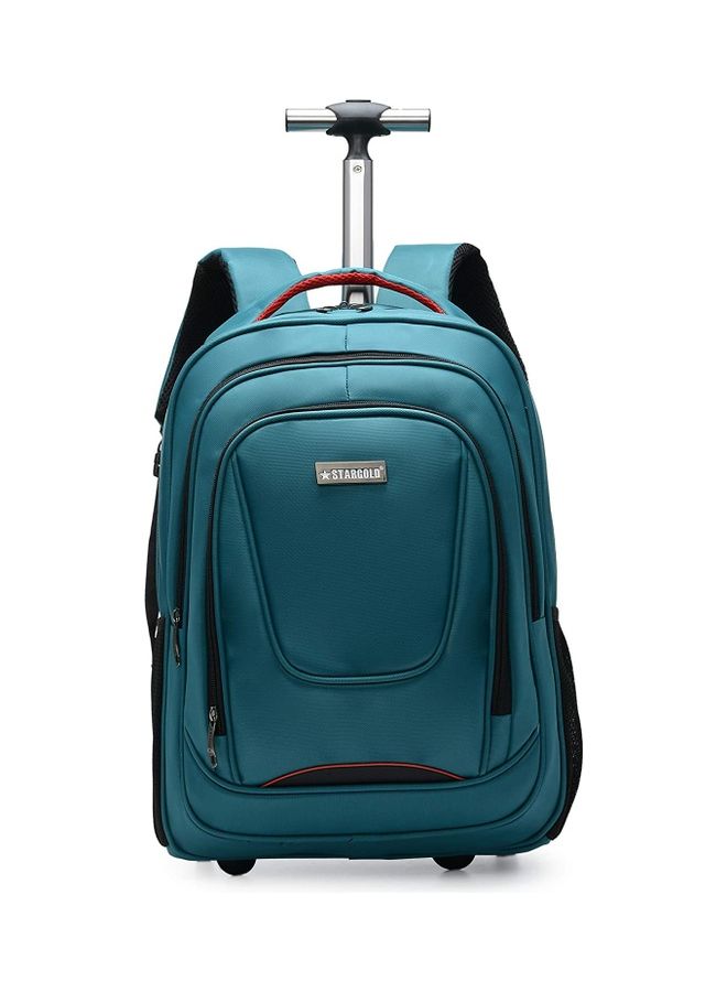 2 Pack Multipurpose Rolling Trolley Backpack Lake Blue