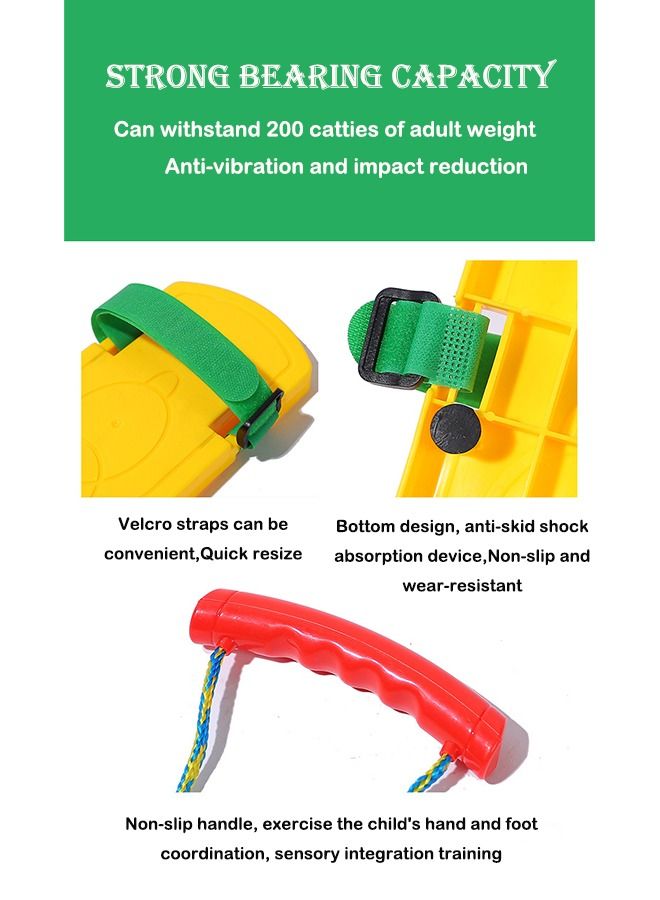 4piece Kindergarten Sense Training Equipment Group Cooperation Board Synchronous Play Shoes Children Toys Parent-Child Balance Exercise