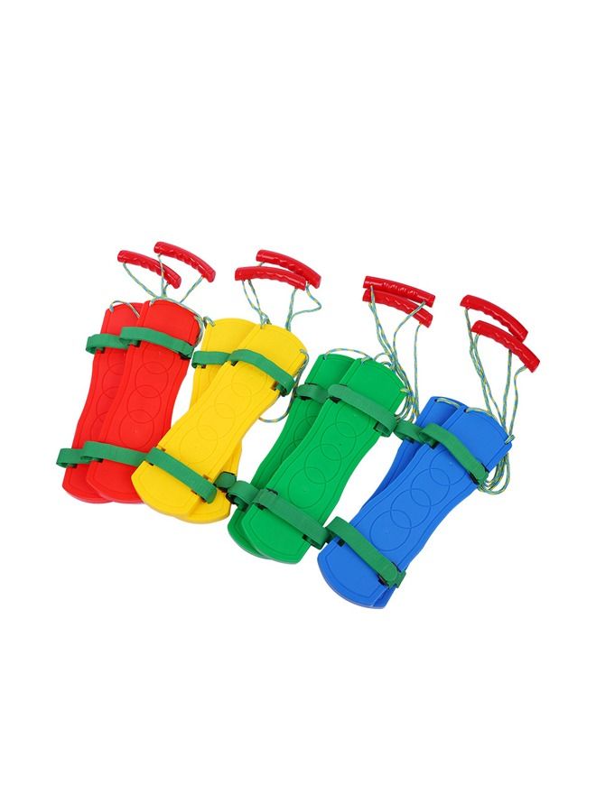 4piece Kindergarten Sense Training Equipment Group Cooperation Board Synchronous Play Shoes Children Toys Parent-Child Balance Exercise