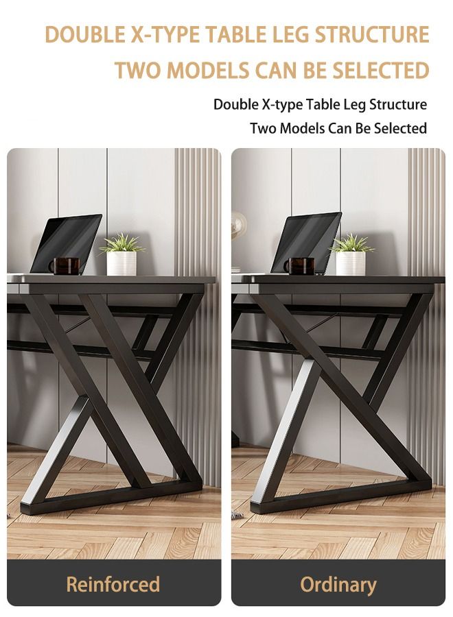 Exquisite Modern Home Office Desk Computer Desk Industrial Style Desk Study Writing Workstation with Sturdy Metal Frame Table,Computer Gaming Desk,Vanity Desk, Bedside Tables（80*60*75cm）