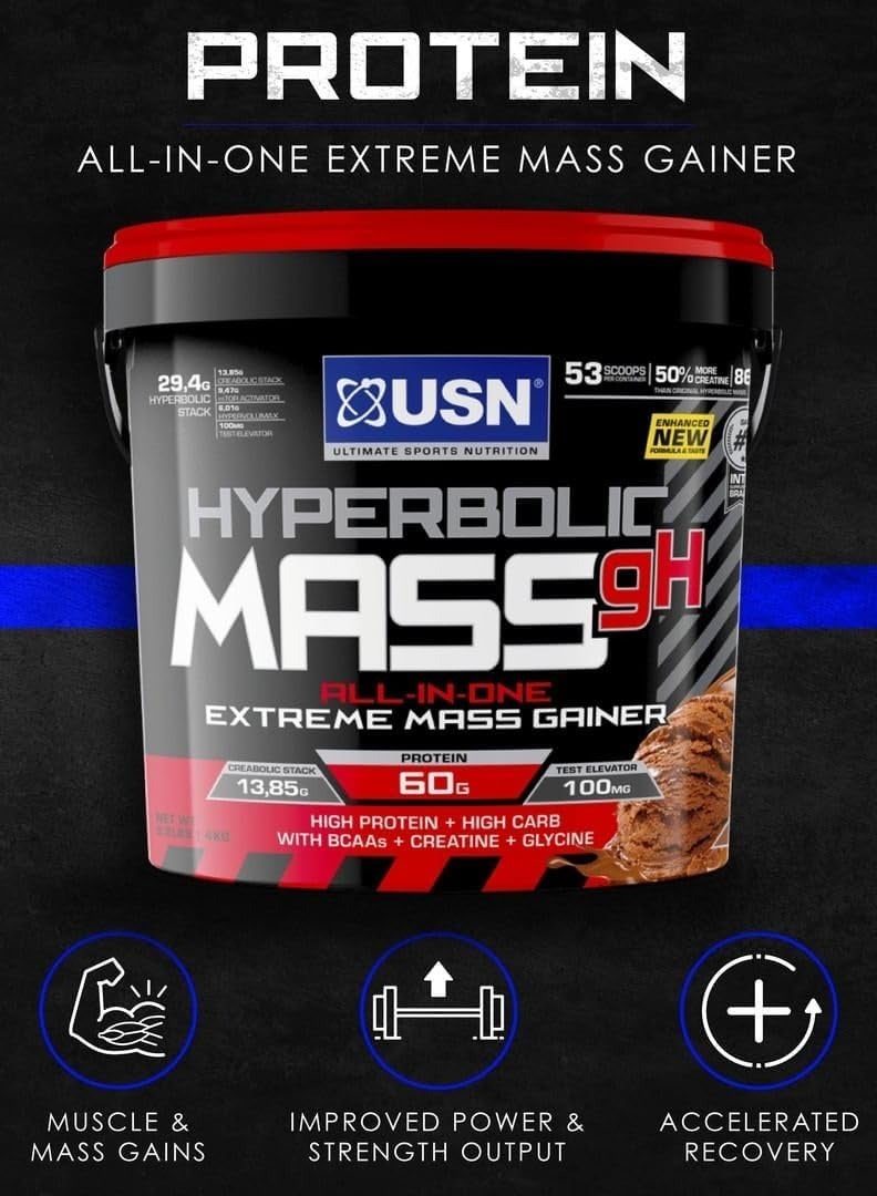 Hyperbolic Mass GH, 4 kg, 53 Servings, Dutch Chocolate