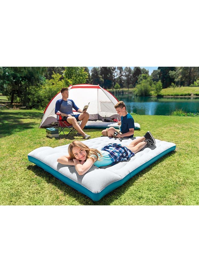 Inflatable Camping Airbed Combination Grey/Blue 76x50x9.5inch