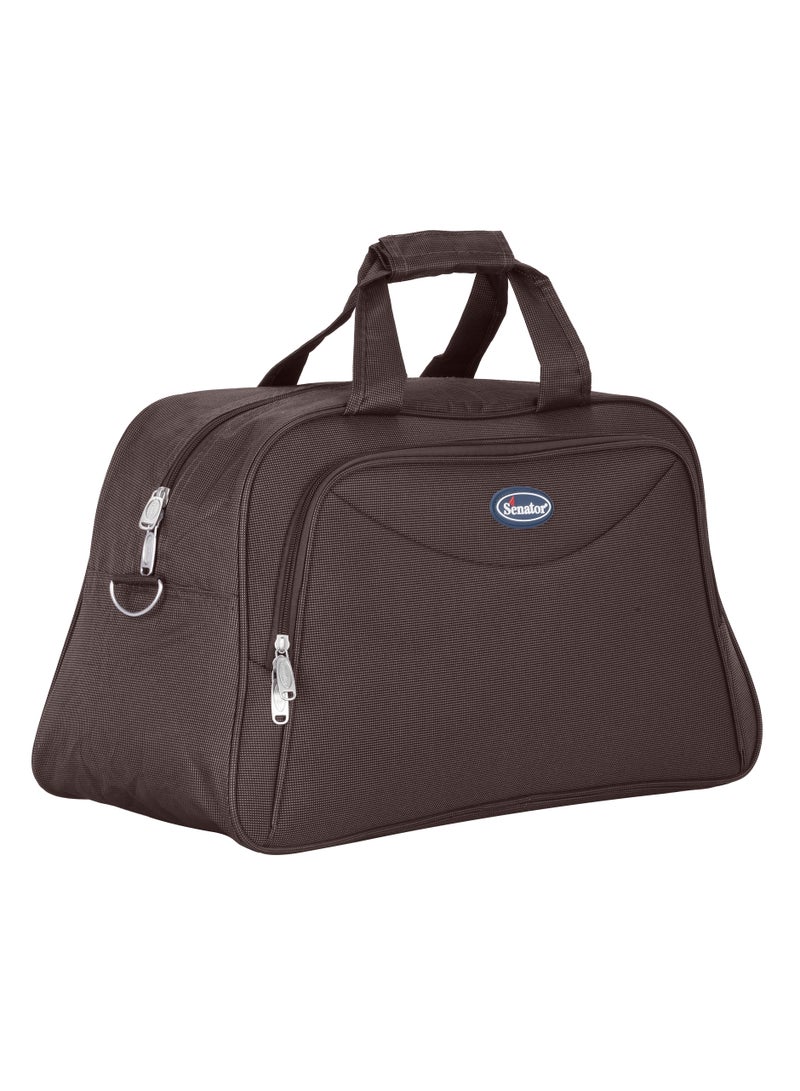 Travel Duffle Bag for Unisex Lightweight Nylon Bag Multi Pocket Water & Scratch Resistant Adjustable Shoulder Strap Weekend Bag Convenient Carry On Luggage for Camping Training 42L Brown EA218