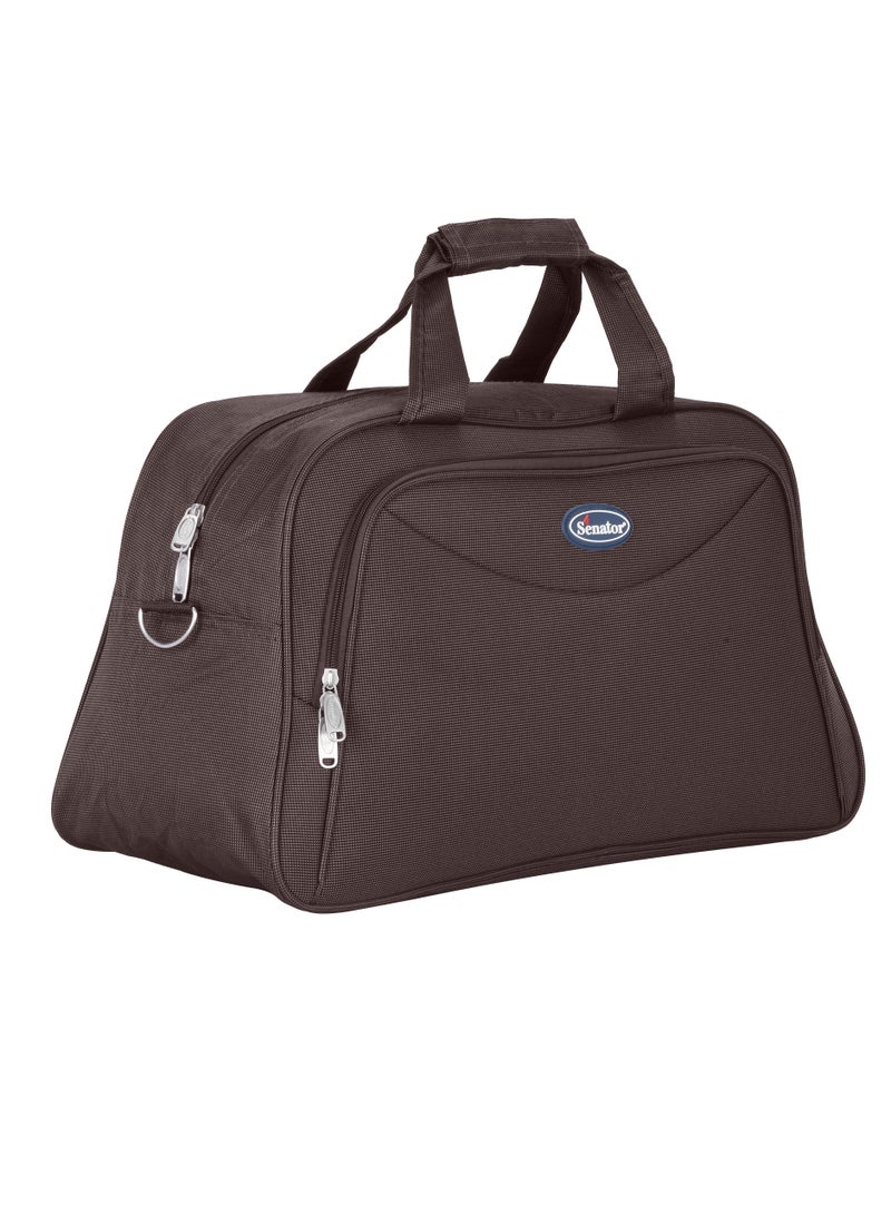Travel Duffle Bag for Unisex Lightweight Nylon Bag Multi Pocket Water & Scratch Resistant Adjustable Shoulder Strap Weekend Bag Convenient Carry On Luggage for Camping Training 34L Brown EA218