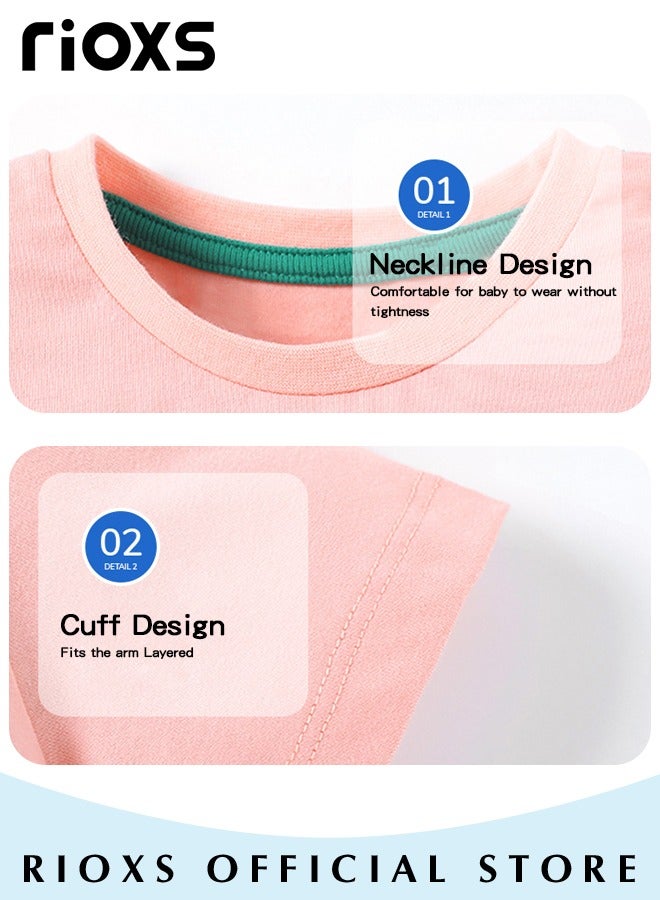 Toddler Boys Short Sleeve T-Shirts, Crewneck Cartoon Dinosaur Shirts, Fashion Breathable Soft Cotton T-ShirtTee Tops for Kids, Classic Graphic Short Sleeve Tees, Perfect for Daily Wearing, School and Other Outdoor Activities