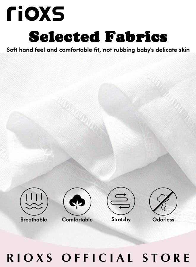 Toddler Girls Top and Short Sets Kids Short Sleeve Shirt Short Pants Suits Breathable 100% Cotton Outfits Summer Playwear