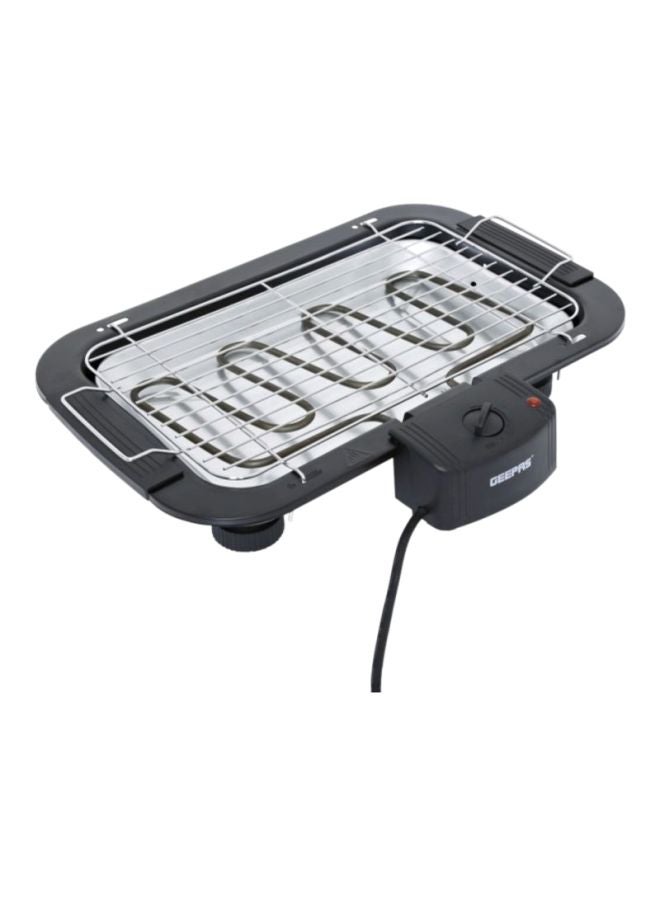 Electric Barbecue Grill - Table Grill, Auto-Thermostat Control with Overheat Protection - Space Saving, Detachable Heating Element - Ideal for BBQ Perfect for both Indoor & Outdoor cooking | 2 Years Warranty 2000 W GBG877 Black