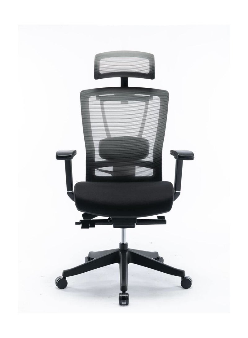 HALO Chair Premium Ergonomic Gaming & Office Chair with Multi Adjustable Features by Navodesk (Pure Black)