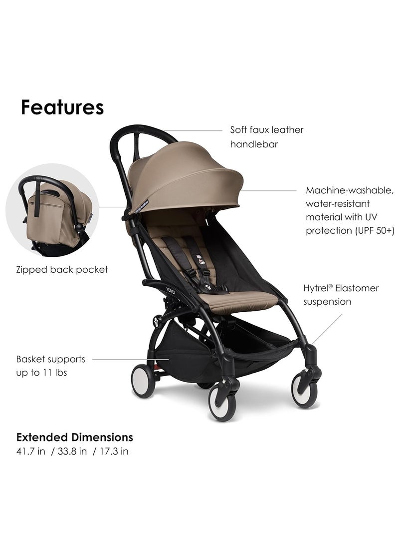 Complete Stroller Set - Black Frame With 6+ Color Pack, Taupe