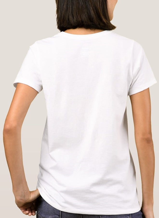 Bugs Bunny Print Short Sleeve T-Shirt White