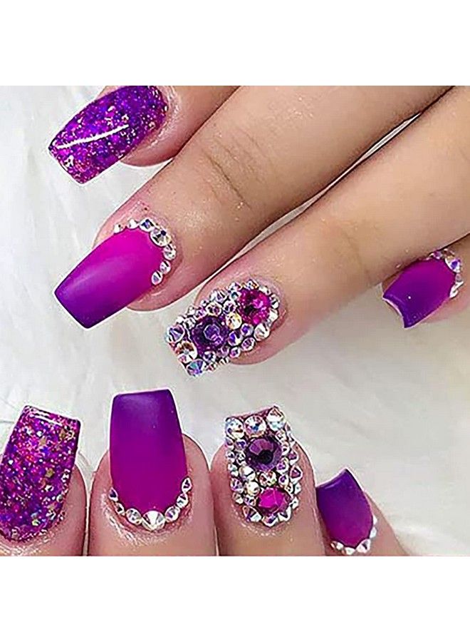 1620Pcs Flat Back Pink Nail Rhinestones Rose Ab Rhinestones For Nails Nail Crystal Rhinestones For Acrylic Nails Gems Glass Beads Stones For Nails
