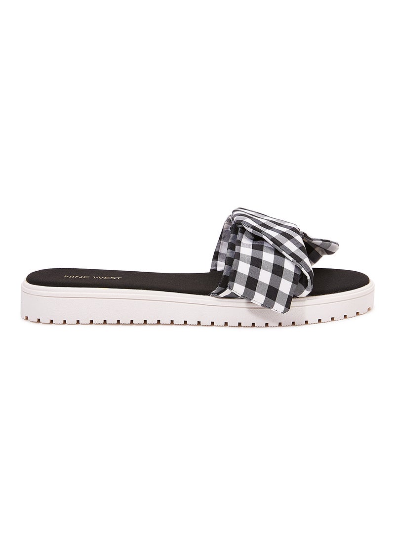 Checked Sandals Black