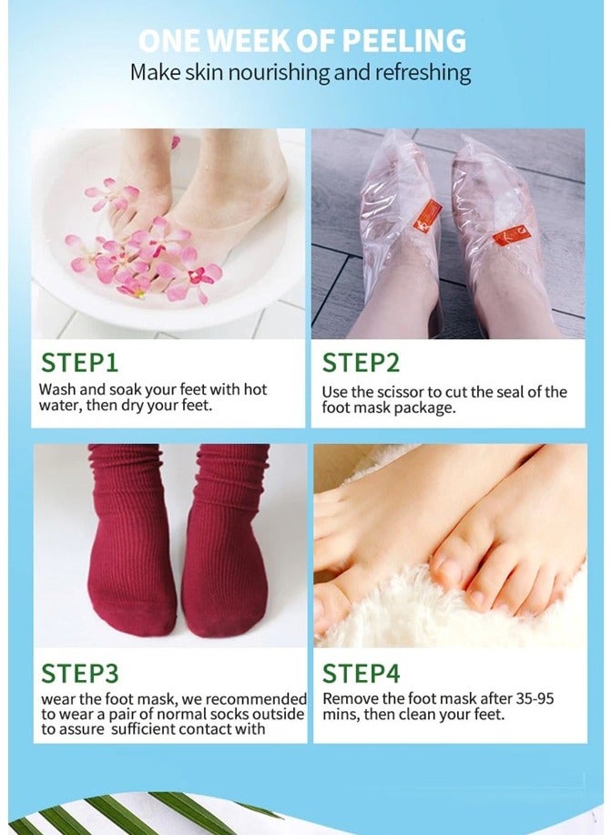 6 Pcs Combo Aloe Vera - Lavender - Peeling and Exfoliating Foot Mask Sock