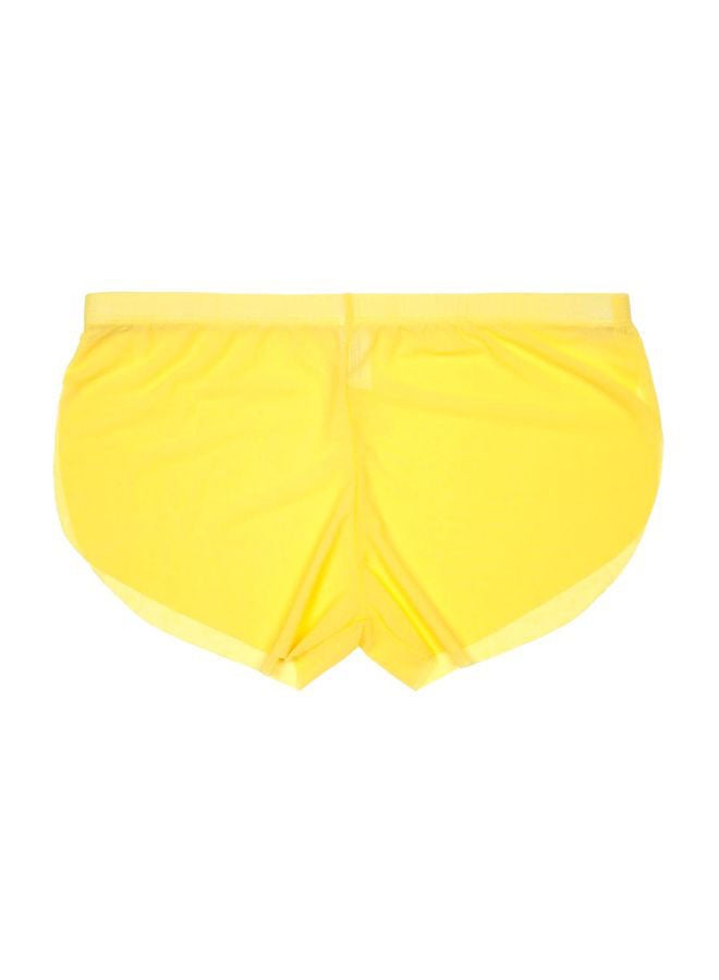 Solid Low Rise Split Boxers Yellow