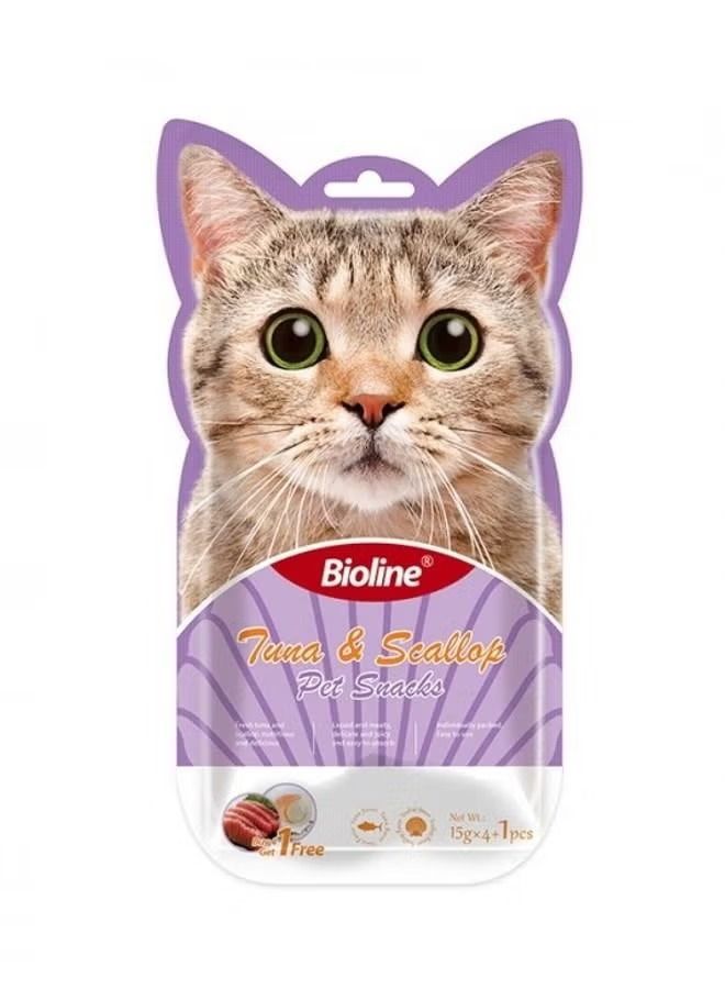 Bioline cat treats tuna and scallop 15g x 5pcs