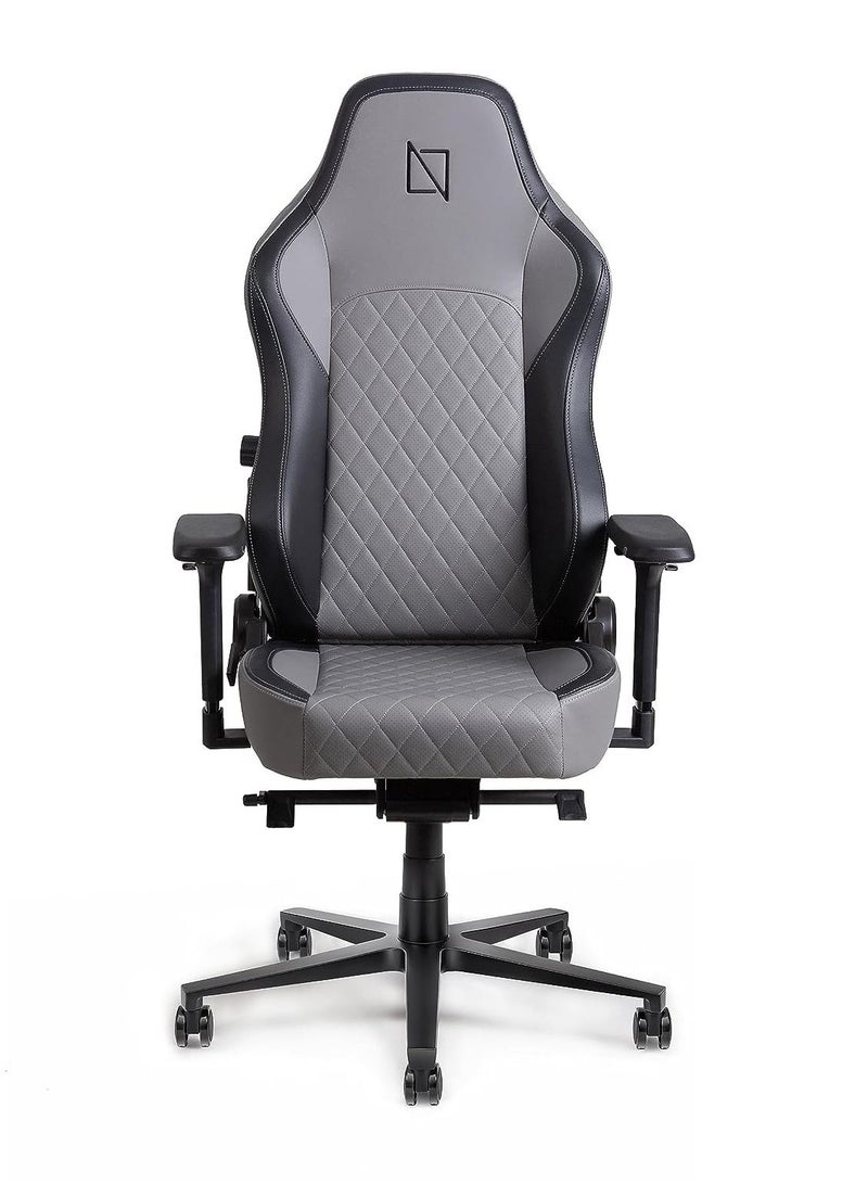 Navodesk APEX Chair Premium Leather Ergonomic Chair for Gaming Office Reclining High Back Chair with 4D Metal Armrest Magnetic Memory Foam Headrest And Lumbar Support  ULTIMATE GREY