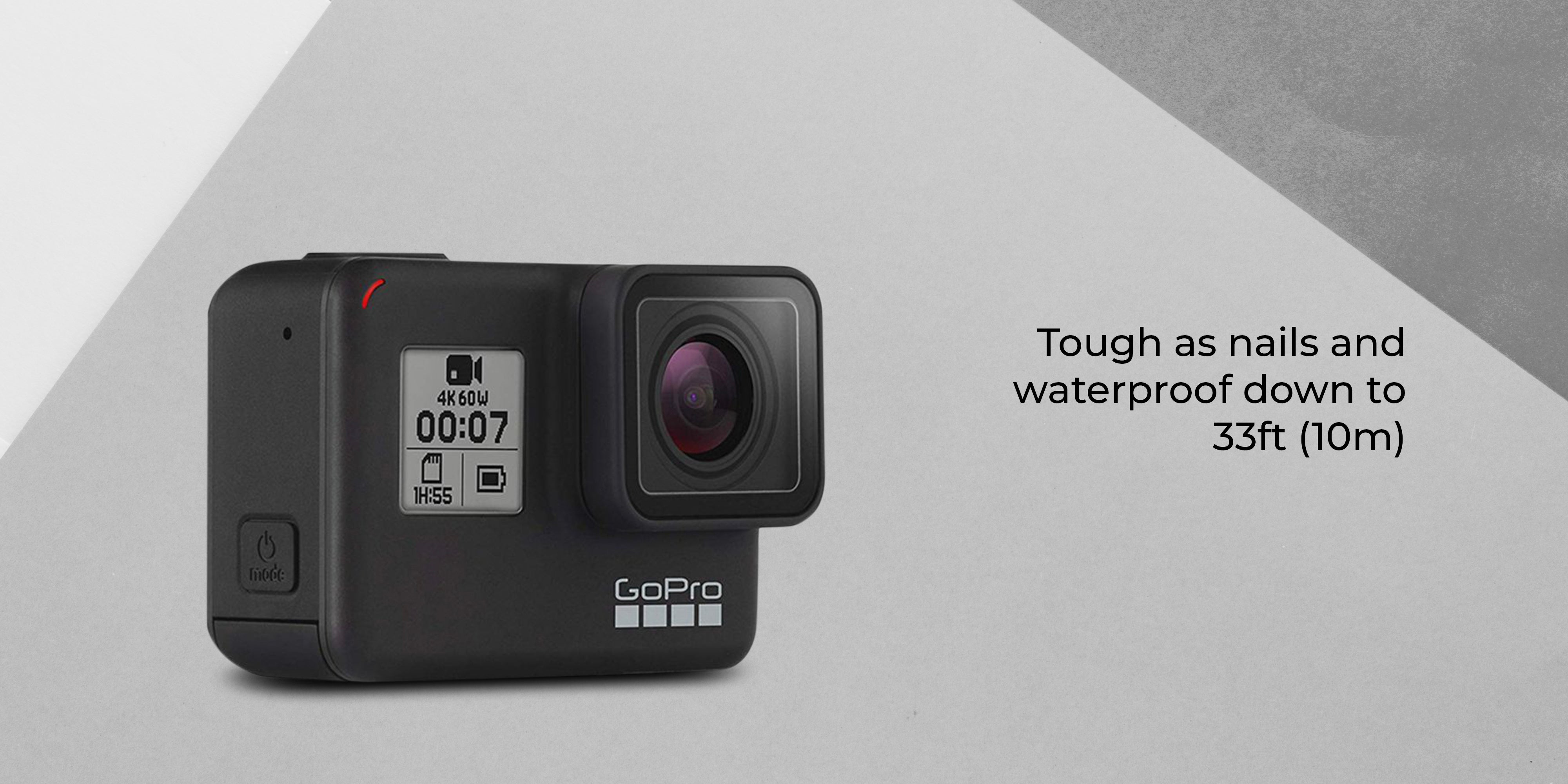 Hero7 Sports Digital Action Camera Black with 12MP, 4K60/1080p240 video resolution  8x Slo-Mo Wi-Fi + Bluetooth GPS Enabled Water Resistant