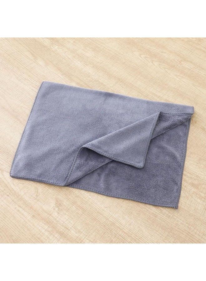 Microber Face Towel (40Cmx60Cm) 400 Gsm Super Absorbent Quickdry Gentle On Skin Supersoft For Everyday Use ; Microfiber Face Towel For Women & Men (Grey)