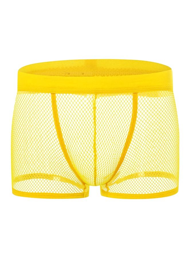 Solid Mesh Boxers Yellow