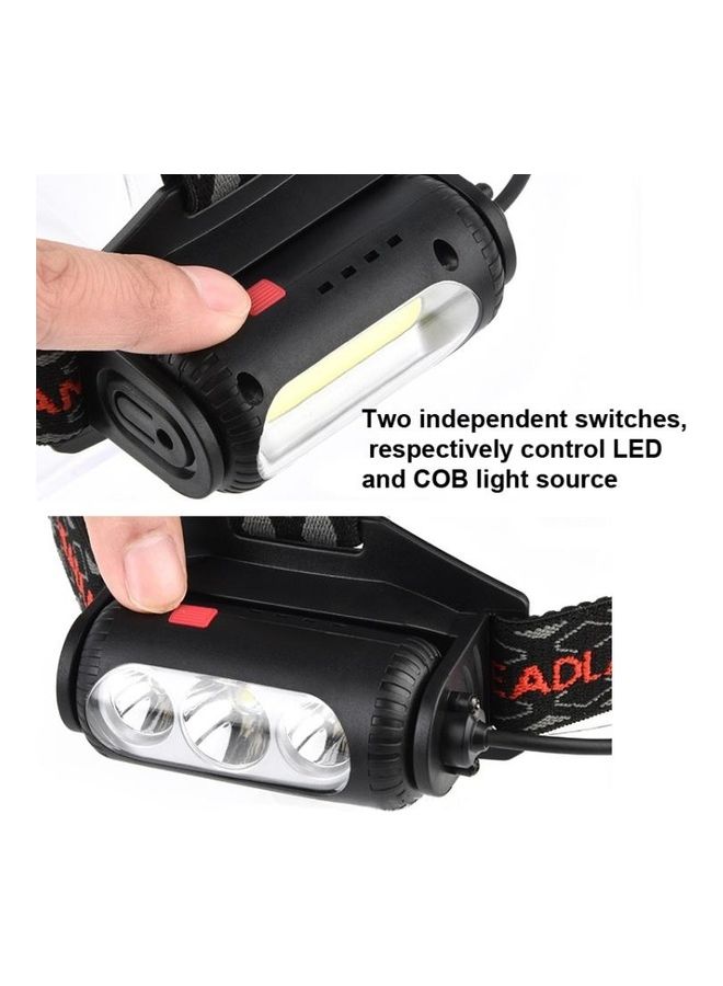 USB Charging Rotational Multi-Functional Three Light Sources Headlight