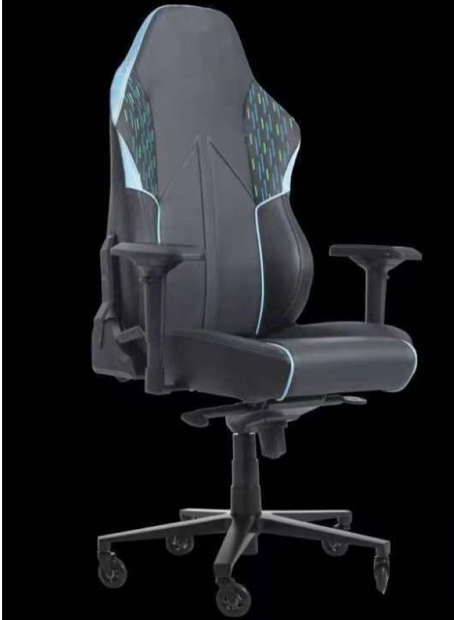 Dazzle - Gaming Chair - Black (High quality PU leather and carbon fiber, powder coated steel seat frame, polyurethane foam)