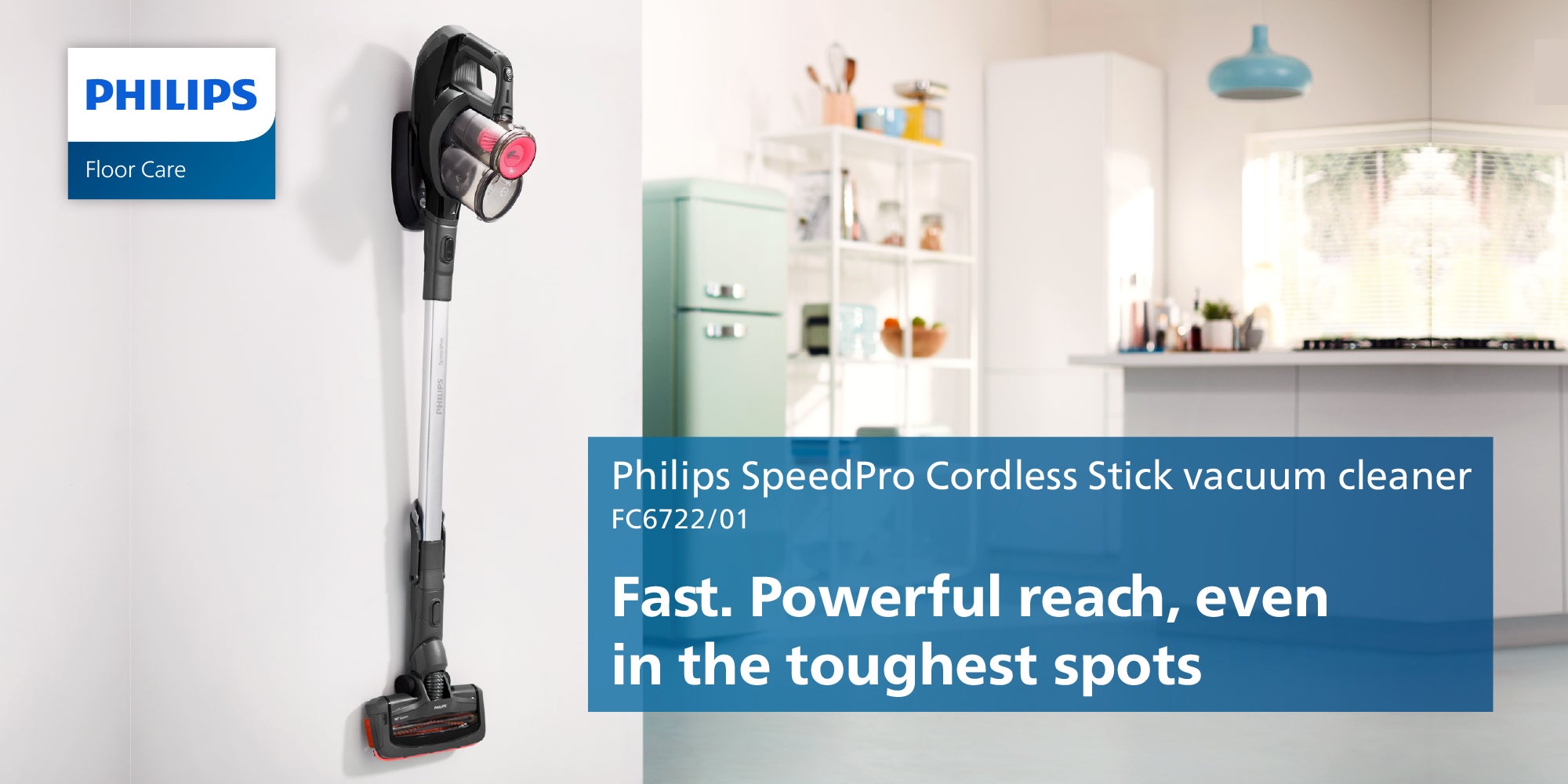 Speedpro Cordless Stick Vacuum Cleaner 0.4 L 1500 W FC6722/01 Black