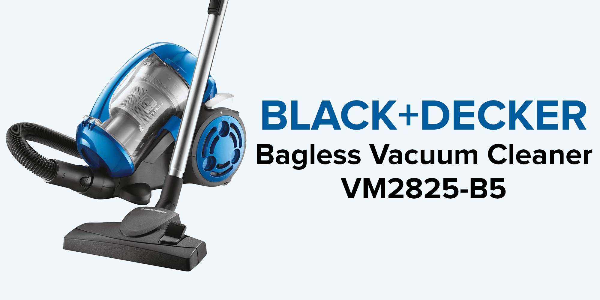 Bagless Cyclonic Vacuum Cleaner with 6 Stage Filteration and HEPA Filter 1.8 L 2000 W VM2825-B5 Blue