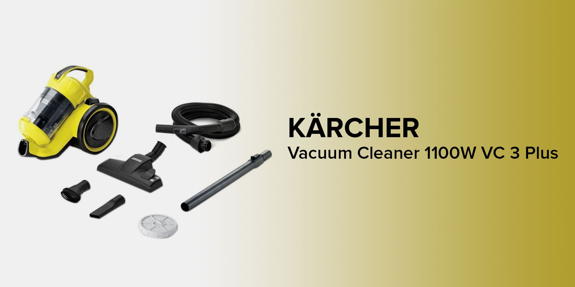 Vacuum Cleaner 0.9 L VC 3 Plus Yellow/Black