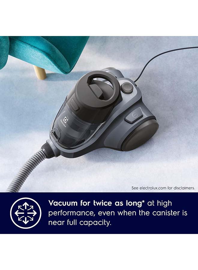 Canister Bagless Vacuum Cleaner With 4 Steps Filtration And Washable Filter For Pet Hair, Carpet, Tile, Hard Floor, 1.8L Dust Capacity, Easy Emptying With Single Button Release 2000 W EC41-2DB Denim Blue