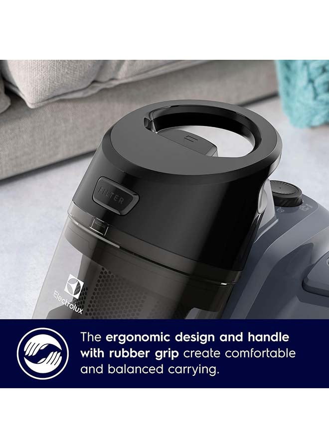 Canister Bagless Vacuum Cleaner With 4 Steps Filtration And Washable Filter For Pet Hair, Carpet, Tile, Hard Floor, 1.8L Dust Capacity, Easy Emptying With Single Button Release 2000 W EC41-2DB Denim Blue