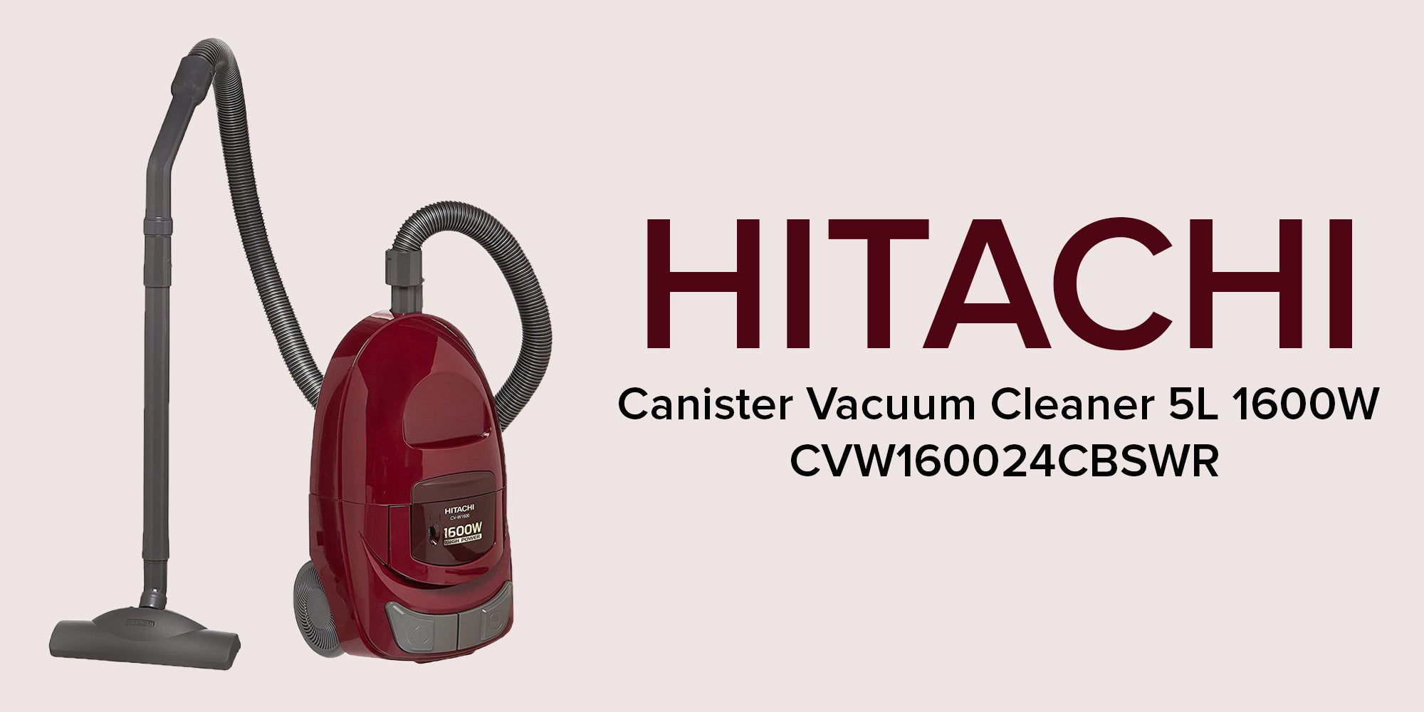 Canister Vacuum Cleaner 5 L 1600 W CVW160024CBSWR Red/Black