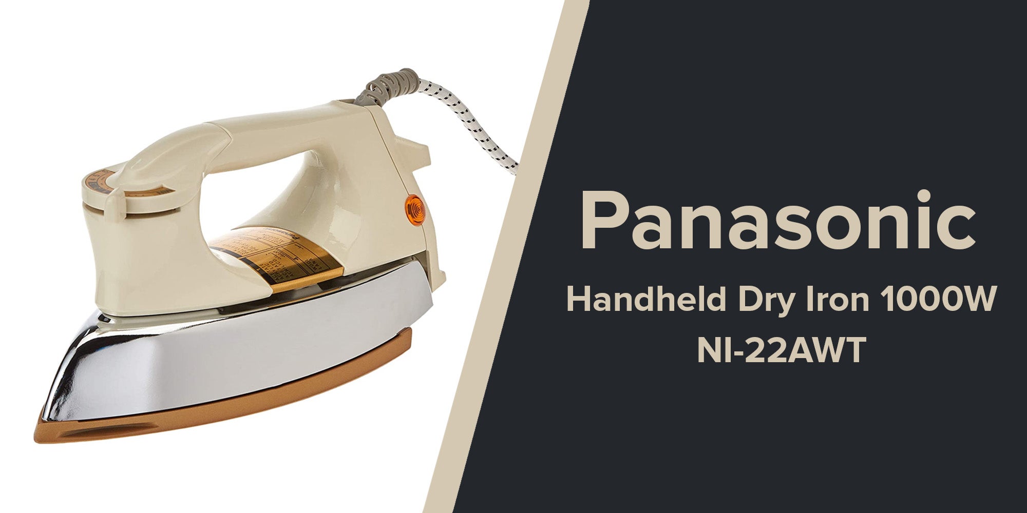 Handheld Dry Iron 1200 W NI-22AWTXJ/NI22AWT/NI-22AWTXJTB White/ Silver/Gold