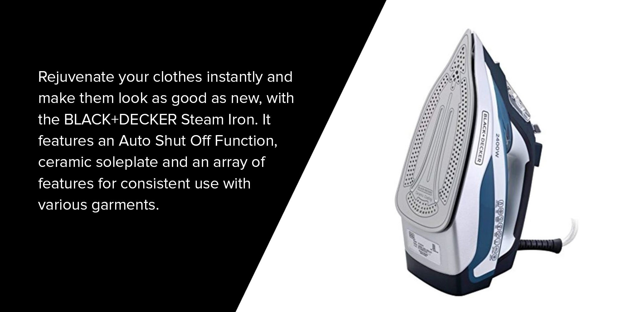 Steam Iron 2400W X2150-B5 Blue/White