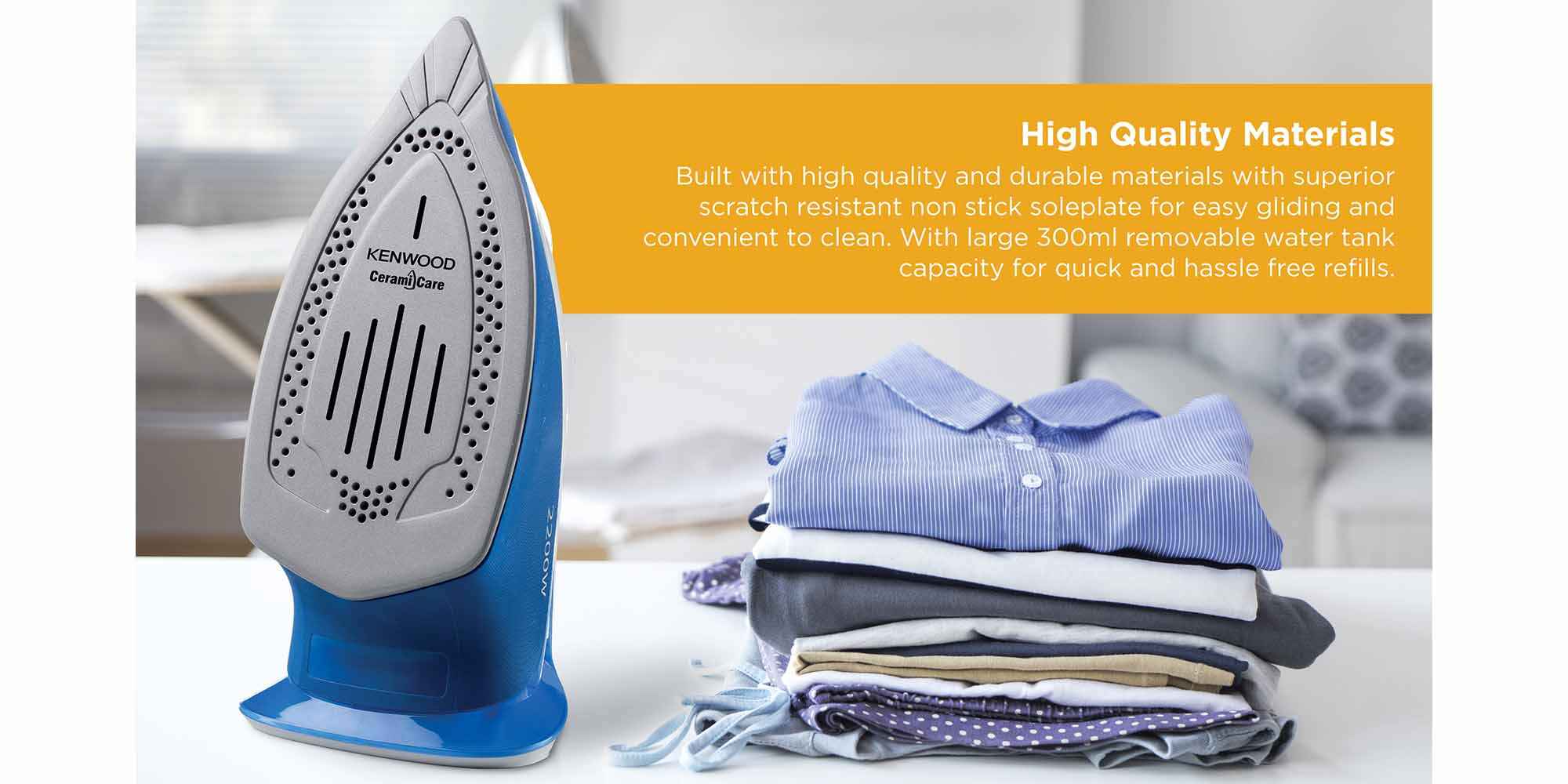 Ceramic Steam Iron 300 ml 2200 W STP60 Blue