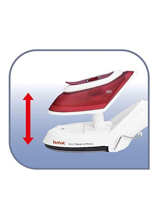 Garment Steamer | Steam N Press Handheld Garment Steamer |Perfect Steam and Press | Steamer Clothes | 2 Years Warranty 70 ml 1090 W DV8610M1 White/Red