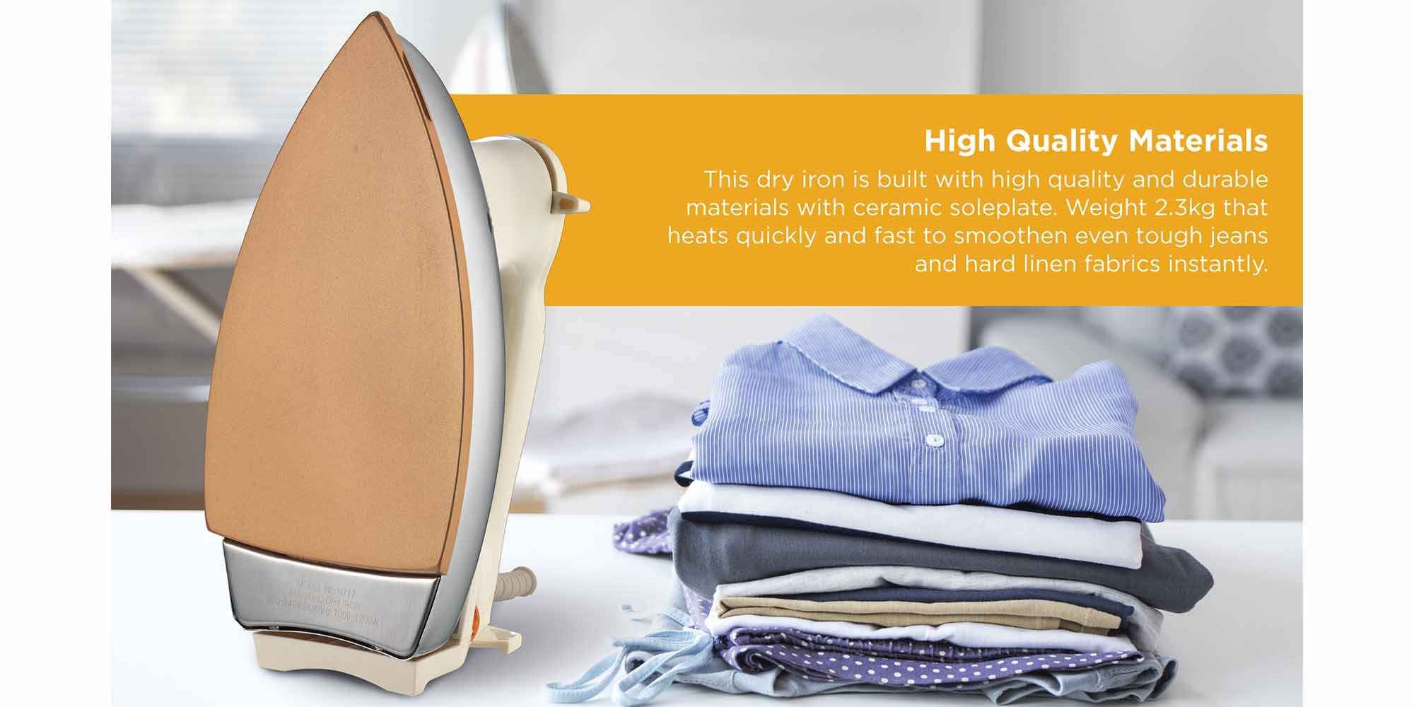 Ceramic Dry Iron 1200 W DIM40.000GO Gold/White/Silver
