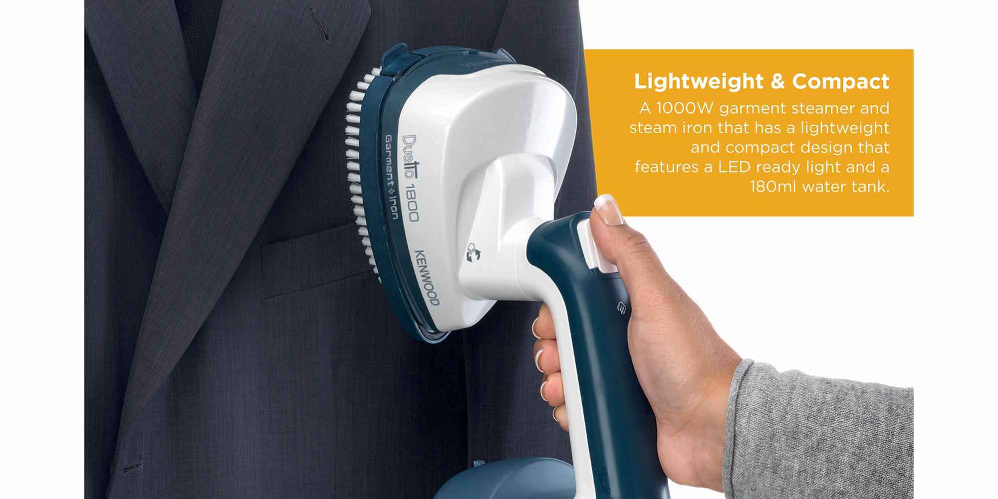 Garment Steamer With Iron 180ml 0.18 L 1000 W GSP40.000WB Blue/White