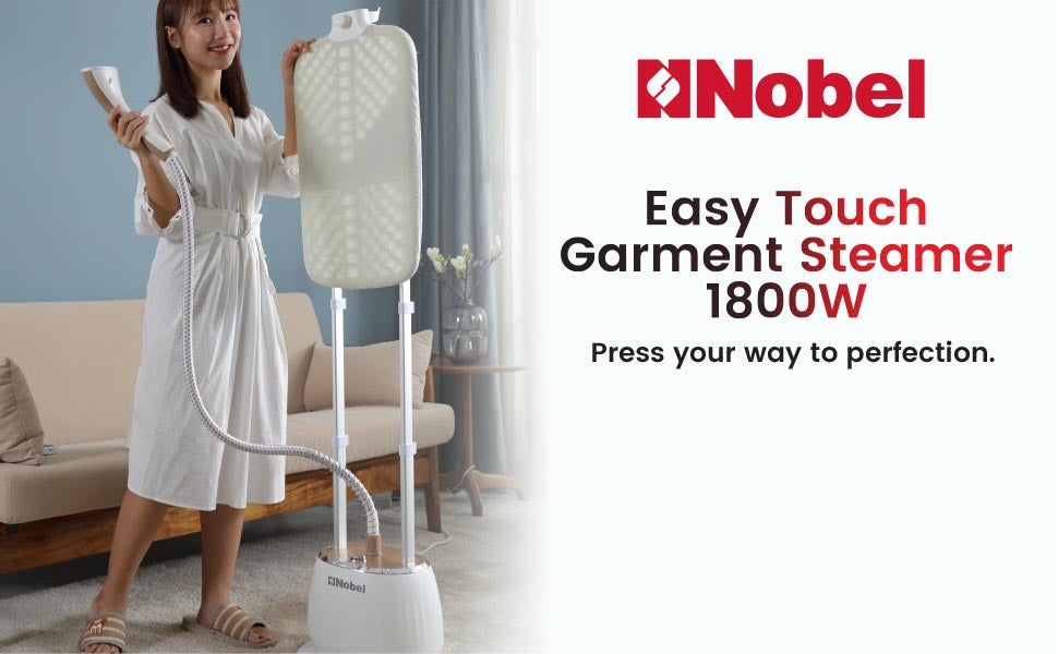 Garment Steamer with Detachable Water Tank Heats Up in Just 45 Seconds, 50 Minutes of Steady Steam Output to Remove Stubborn Wrinkles 1.6 L 1800 W NGS55 White